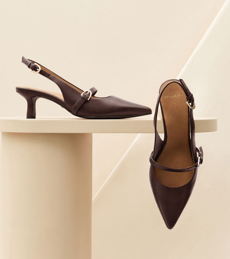 靴 Pointed Sling Back Mules Slingback Season – FRANKIE4