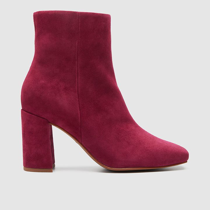 Burgundy shop suede booties