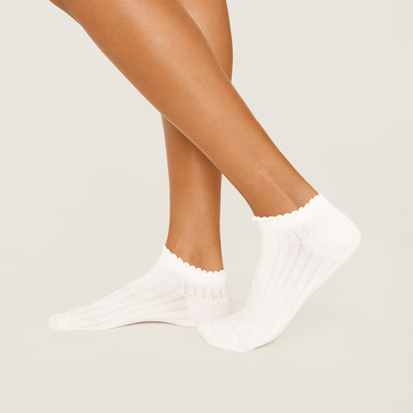Adult Ankle Ribbed White 2 pack