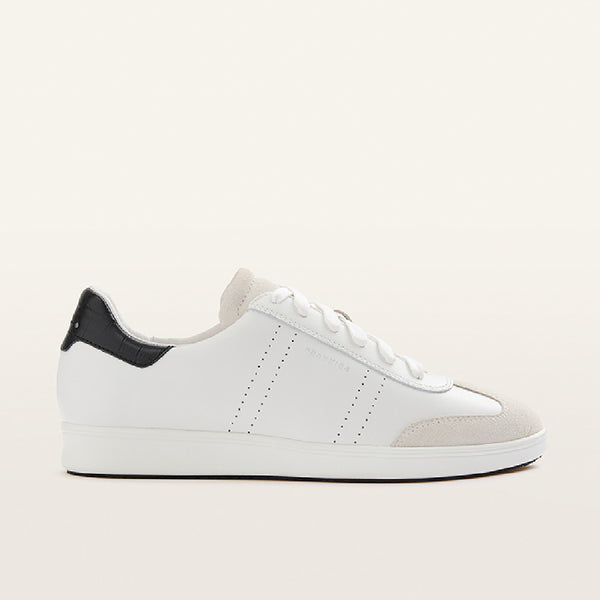 Drew White/Black Croc Emboss
