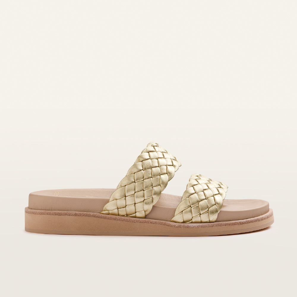 Gold deals weave sandals