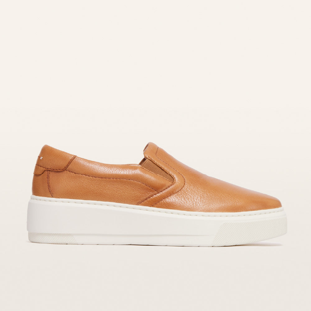 Women's tan cheap slip on sneakers