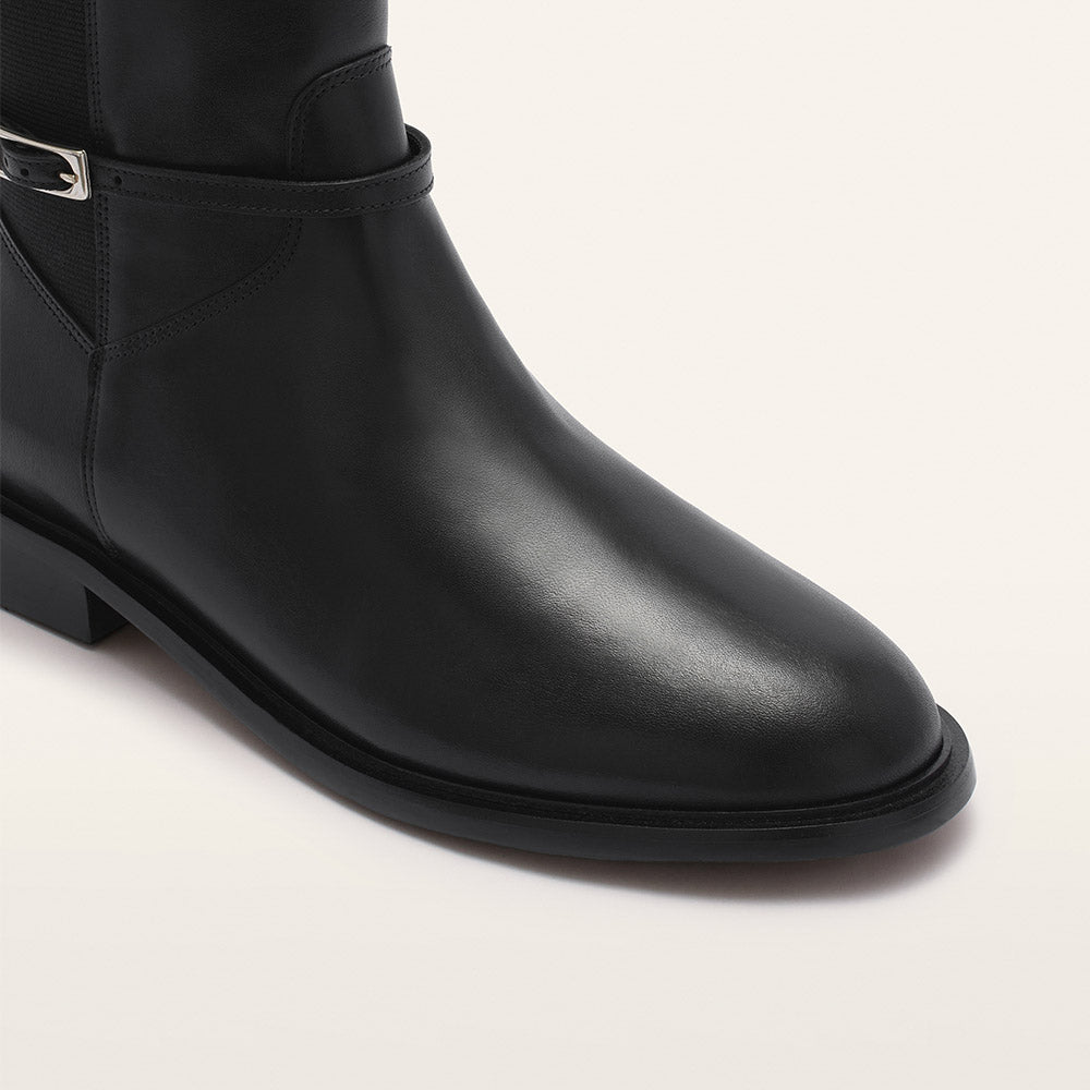 womens black flat dress boots Greta - Leather Lace-up Ankle Boots,women's Winter Shoes in Black,retro Style Booties,anna Maratti Shoes