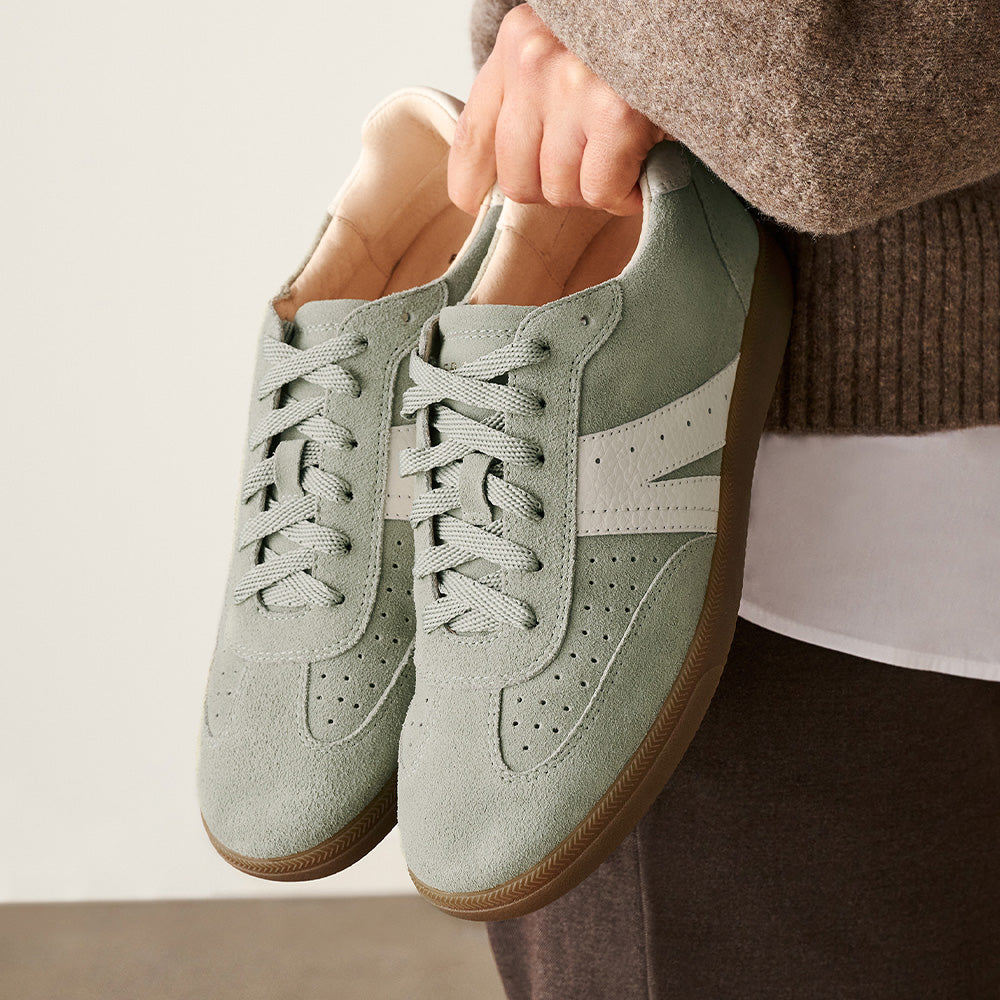 Levi Pistachio Suede Women's Sneaker | FRANKIE4