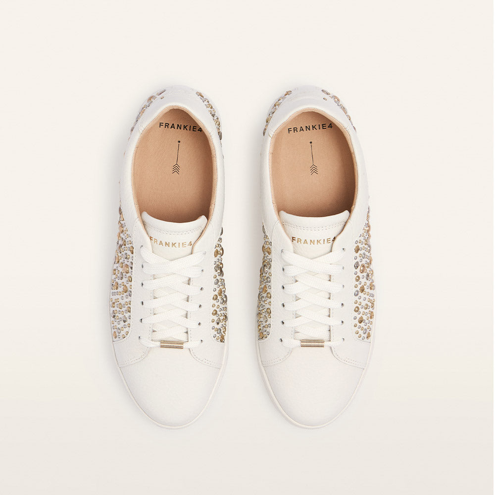 miwafuruページ Mim V White Rock Stud Women's Sneaker | FRANKIE4
