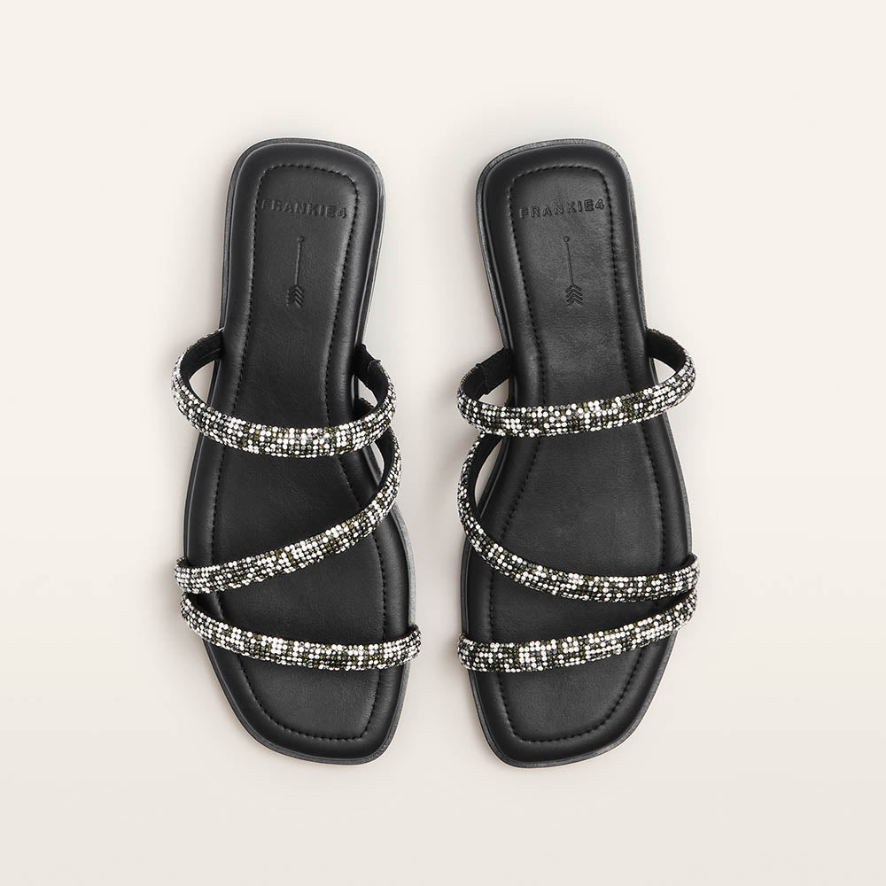Crystal Remy Remy Black Smoke Crystal Women's Slide | FRANKIE4