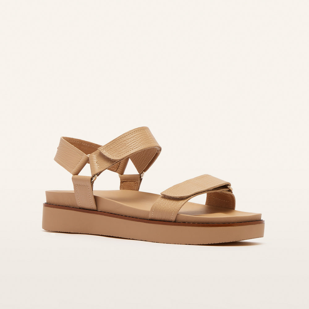 Zane Camel Grain Women's Flat Sandal | FRANKIE4