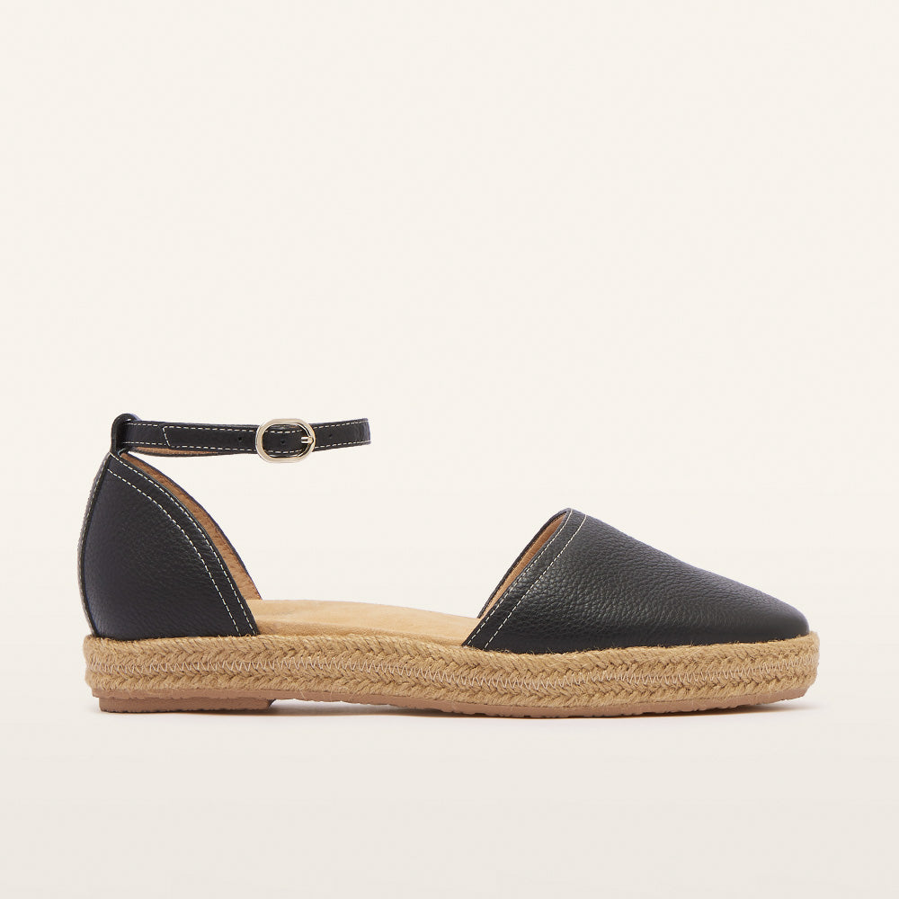 Kit Black Tumbled Flats