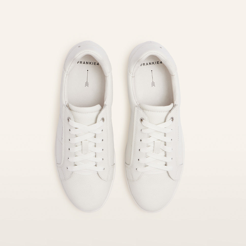 Jackie V White Tumbled Women's Sneaker | FRANKIE4
