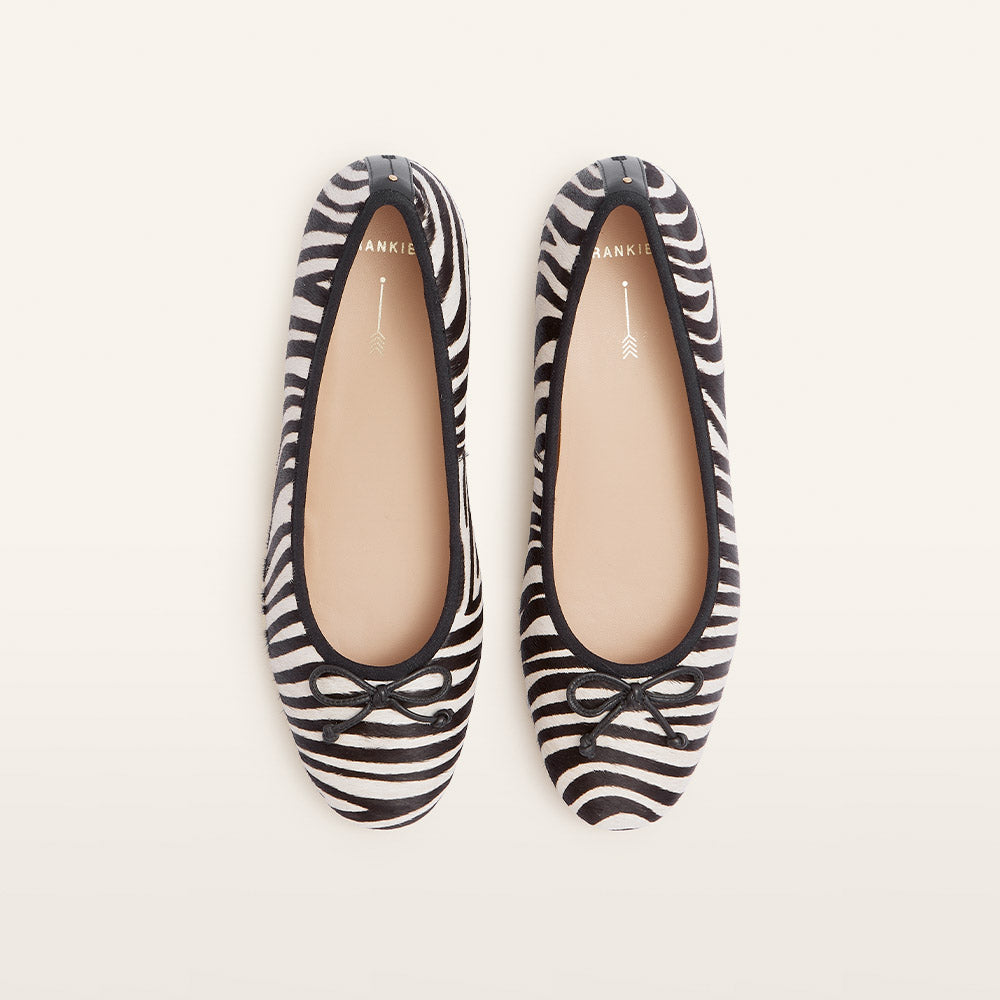 pretty ballerina ゼブラ　ベロア　38 24cm フラット レディース フラットパンプス -Pretty Ballerinas(プリティ