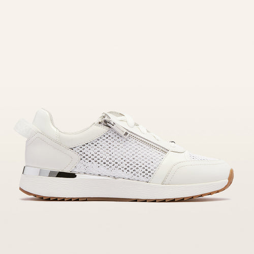 Brooklyn III White/Silver Mesh