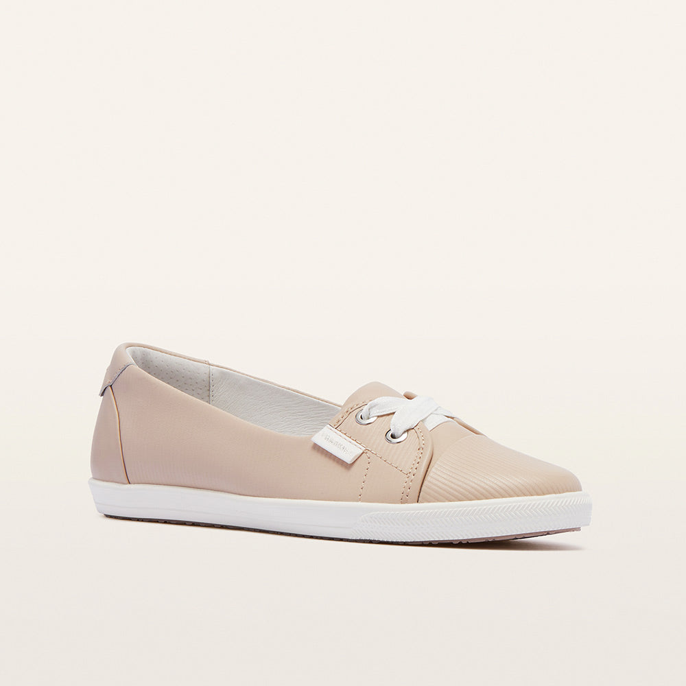 Hannah III Light Blush Emboss Women's Casual Flat | FRANKIE4