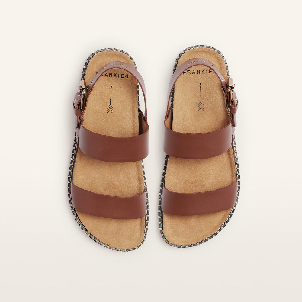 Hunter Rich Tan Women's Flat Sandal FRANKIE4