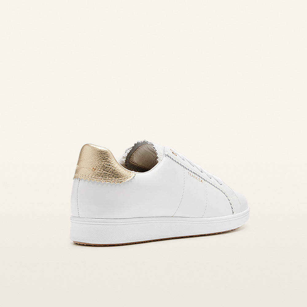 Jackie IV White/Gold Women's Sneaker FRANKIE4 - Main Image