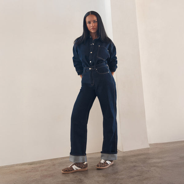 Levi Leopard Print Suede