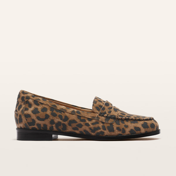 Franklin Dark Leopard Print Suede