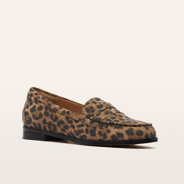 Franklin Dark Leopard Print Suede