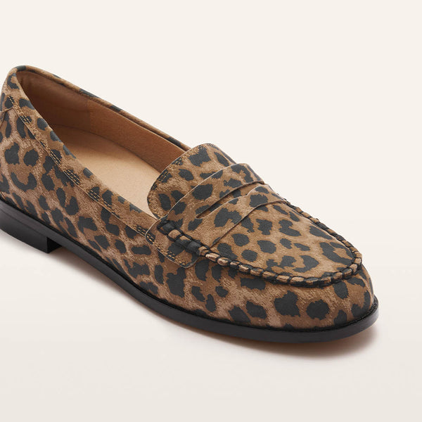 Franklin Dark Leopard Print Suede