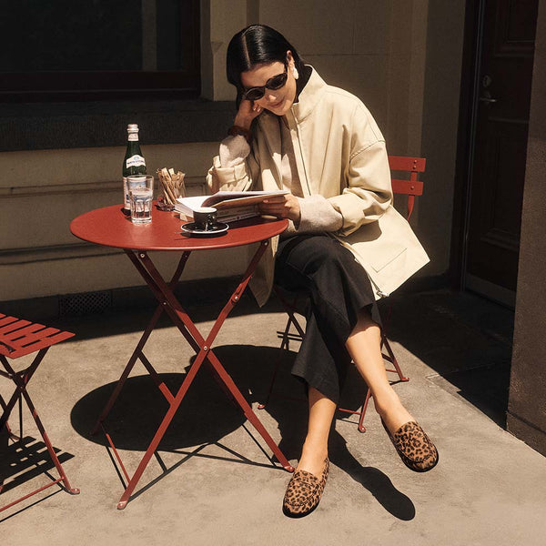 Franklin Dark Leopard Print Suede