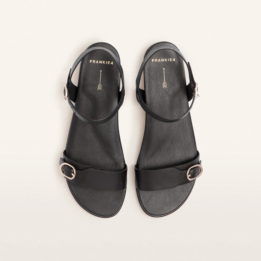 Bree Black Women's Flat Sandal | FRANKIE4