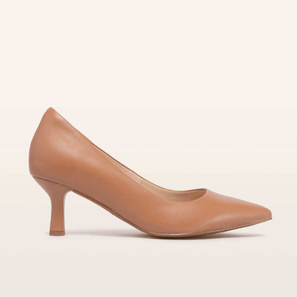 Comfortable tan heels hotsell