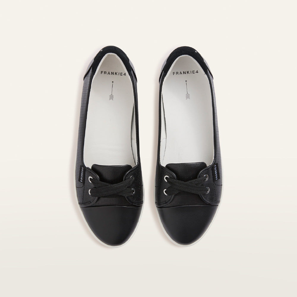 Hannah III Black Punched Women's Casual Flat | FRANKIE4 Hannah III Black Punched Women's Casual Flat | FRANKIE4