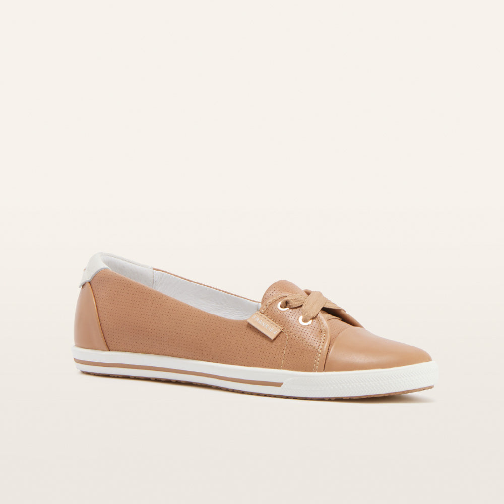 hannahページ Hannah III White Punched Women's Casual Flat | FRANKIE4