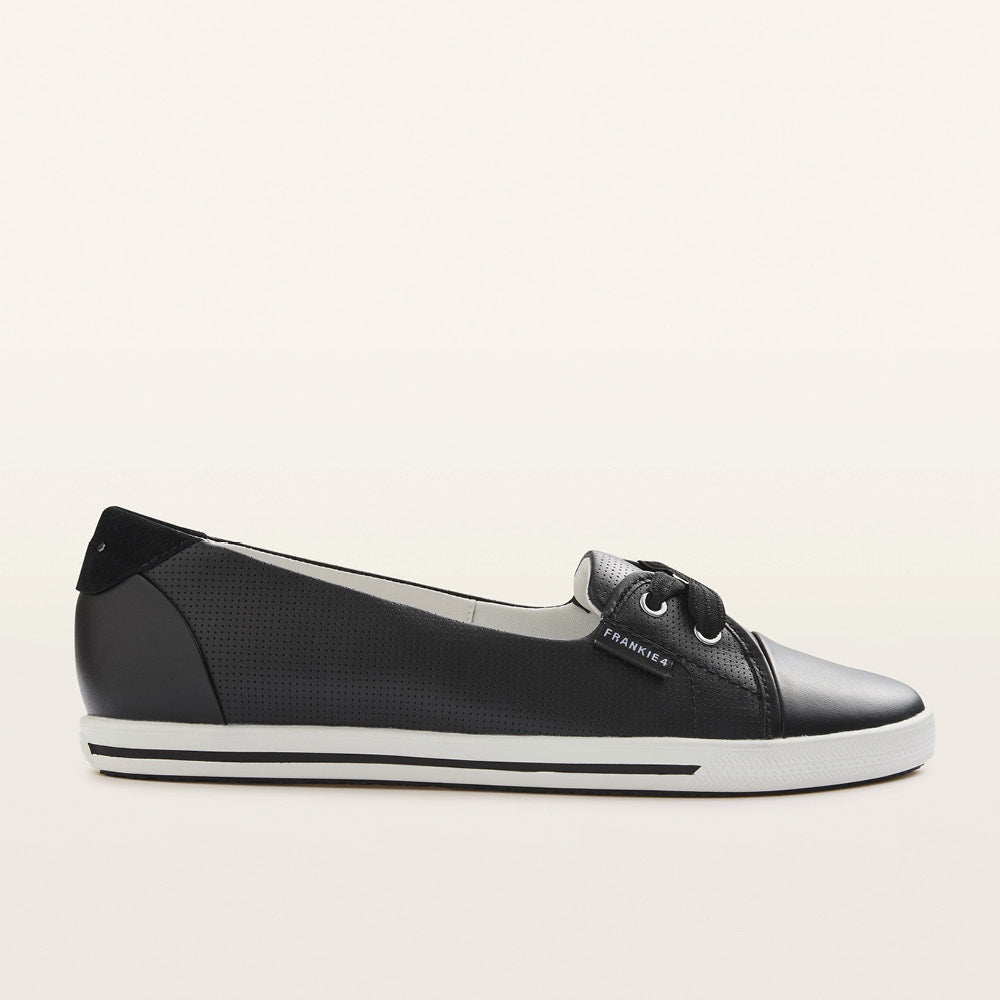 Hannah III Black Punched Women's Casual Flats