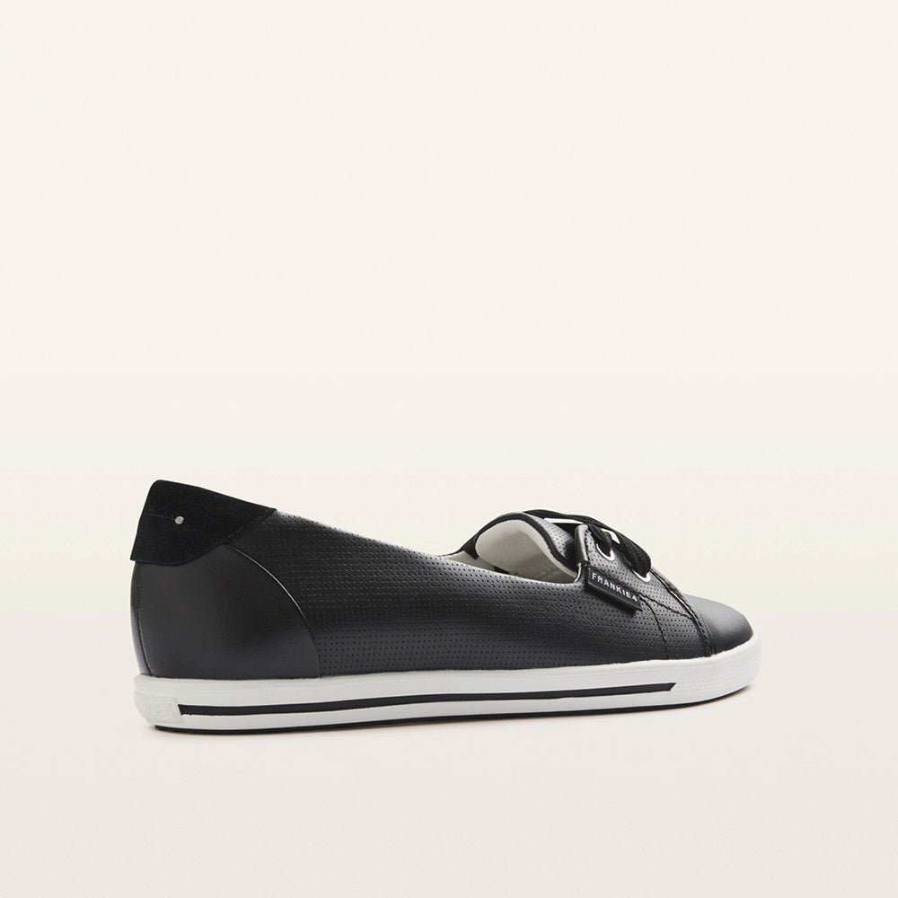 Hannah III Black Punched Women's Casual Flat | FRANKIE4