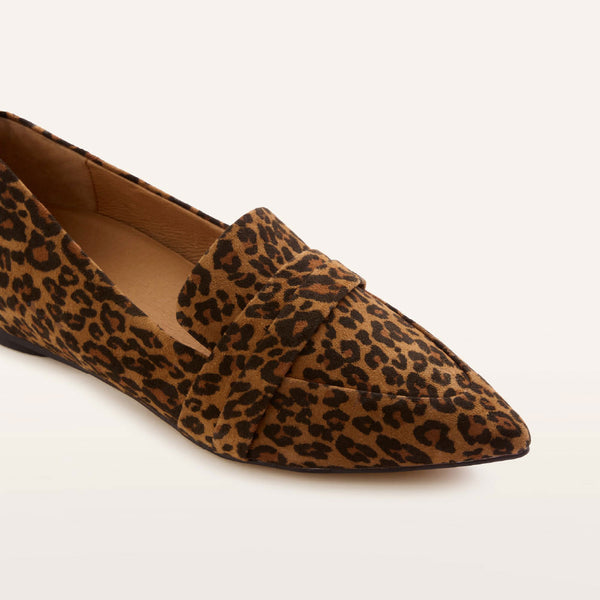 Harlow Leopard Print Suede
