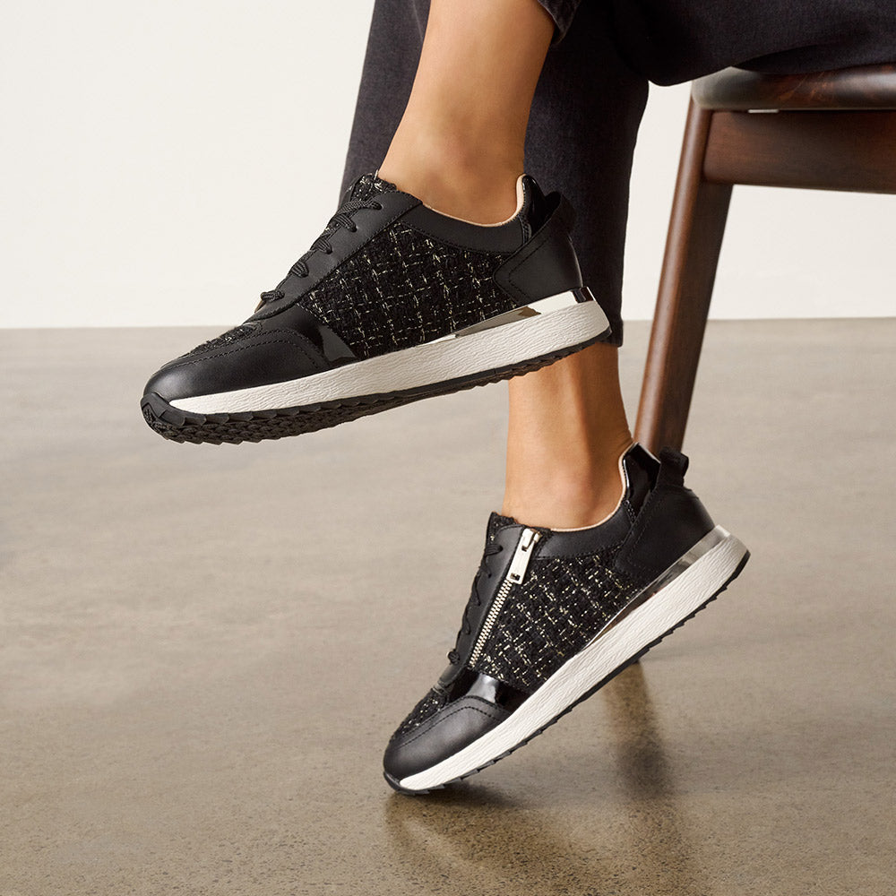 Brooklyn III Black Tweed Women's Sneaker | FRANKIE4