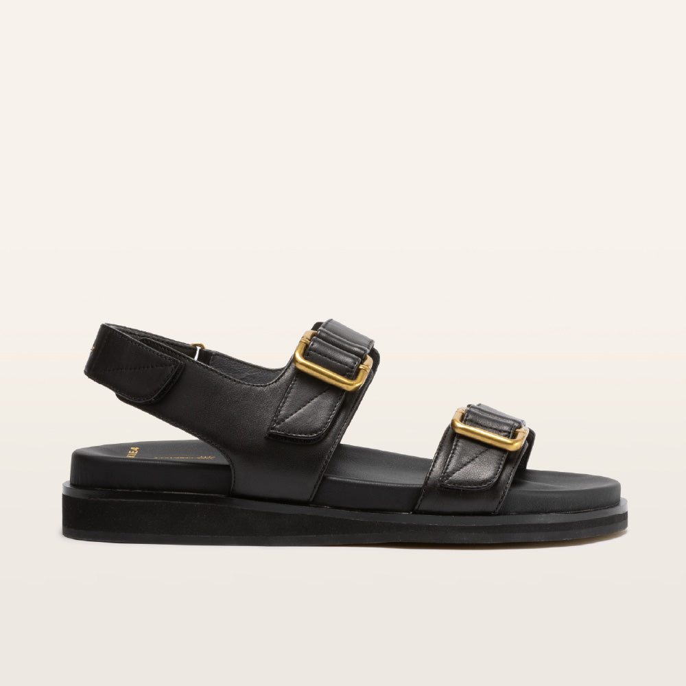 Windsor Smith Bondi Black Leather Sandal | MYER