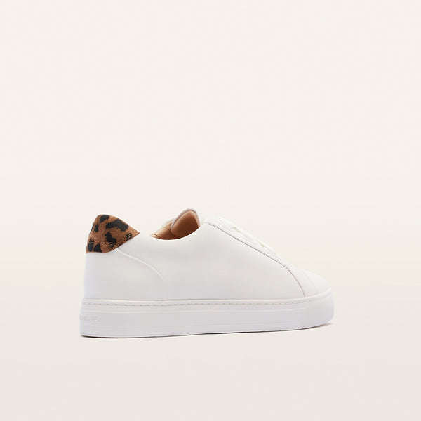 Mya II White/Leopard Print