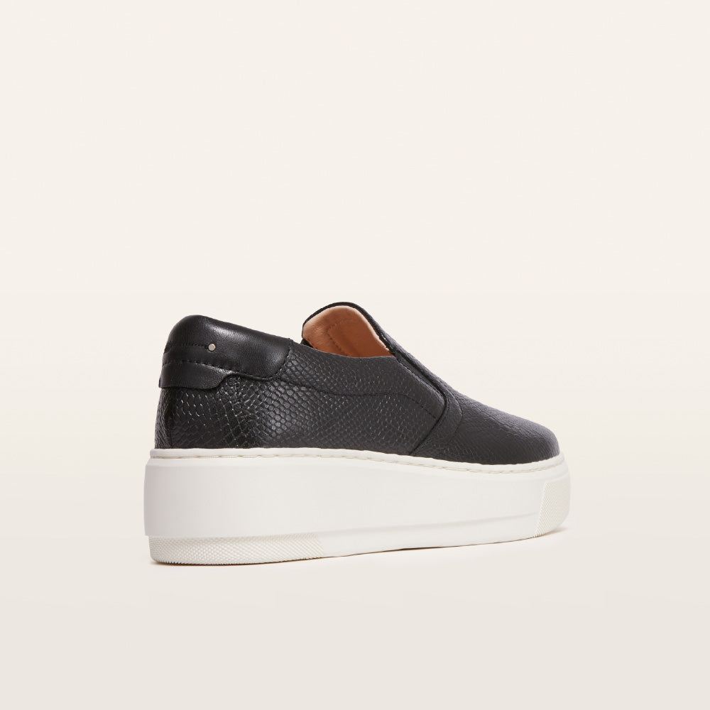 Maxwell Black Reptile Emboss Women's Sneaker | FRANKIE4