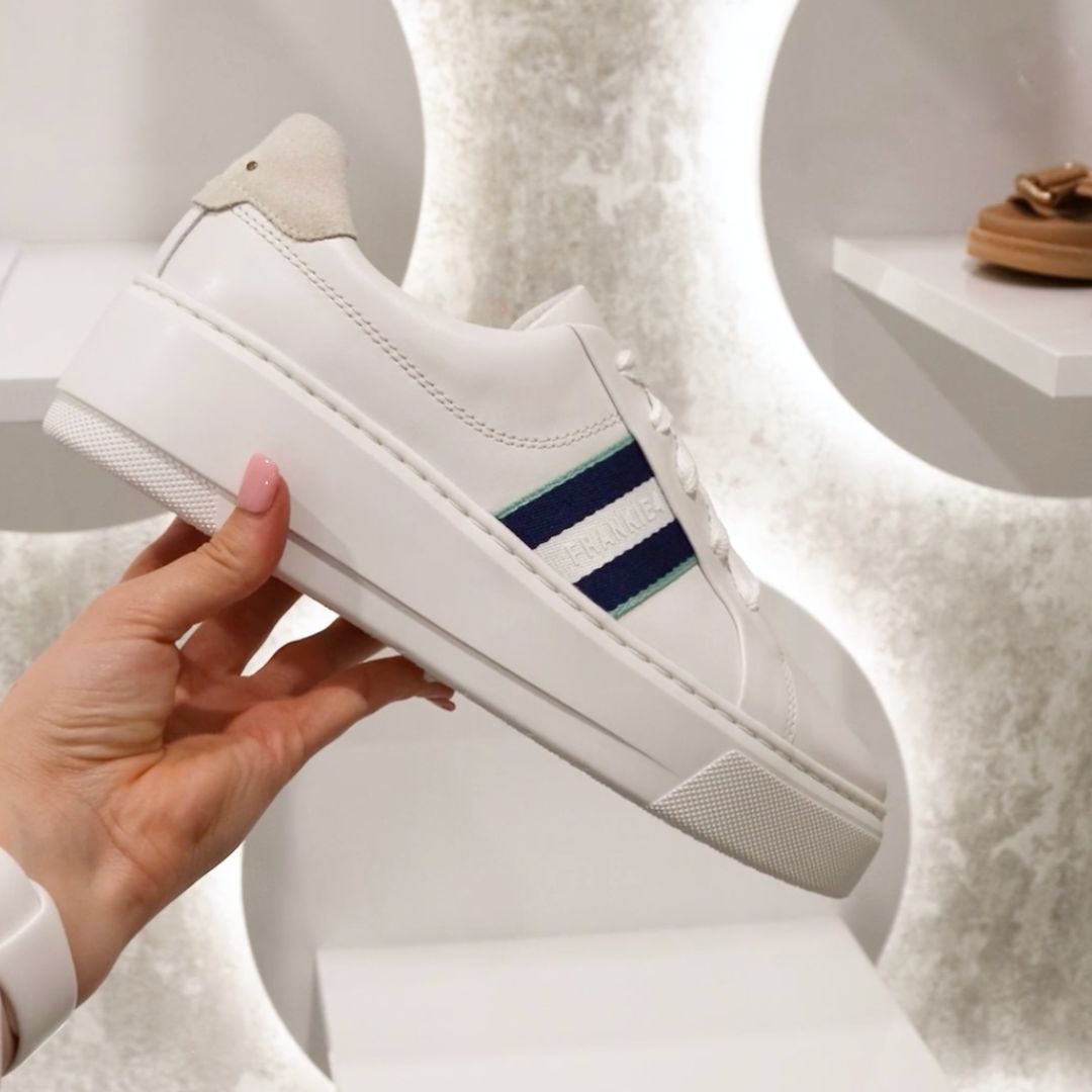 Riley White/Navy Women's Sneaker | FRANKIE4