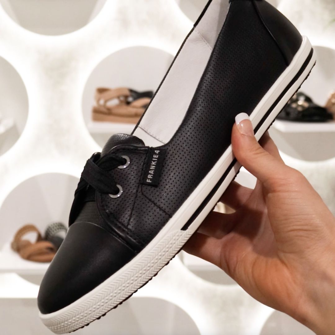 Hannah III Black Punched Women's Casual Flat | FRANKIE4 Hannah III Black Punched Women's Casual Flat | FRANKIE4