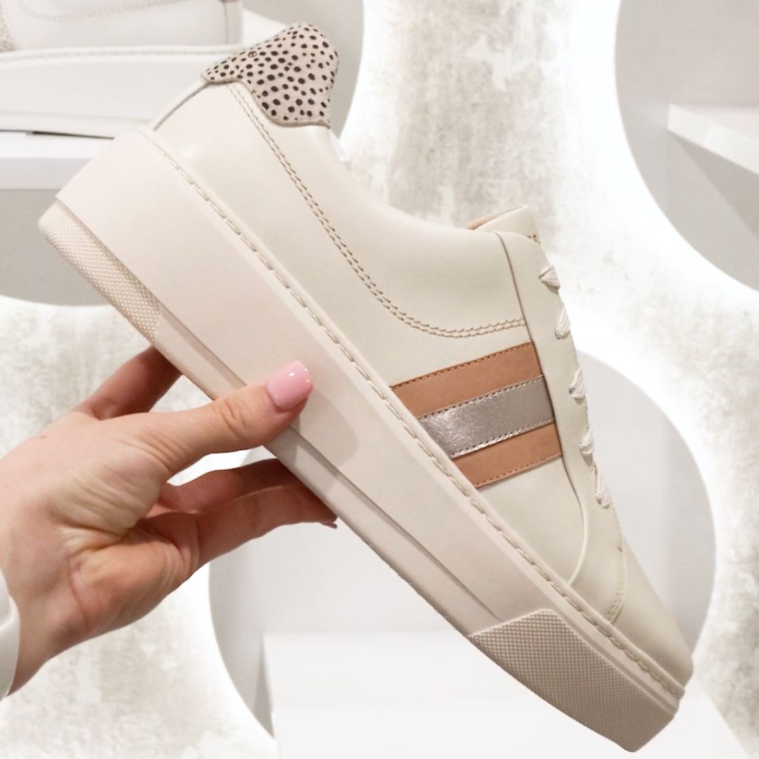 Riley Chalk/Leopard Spot Print Women's Sneaker FRANKIE4