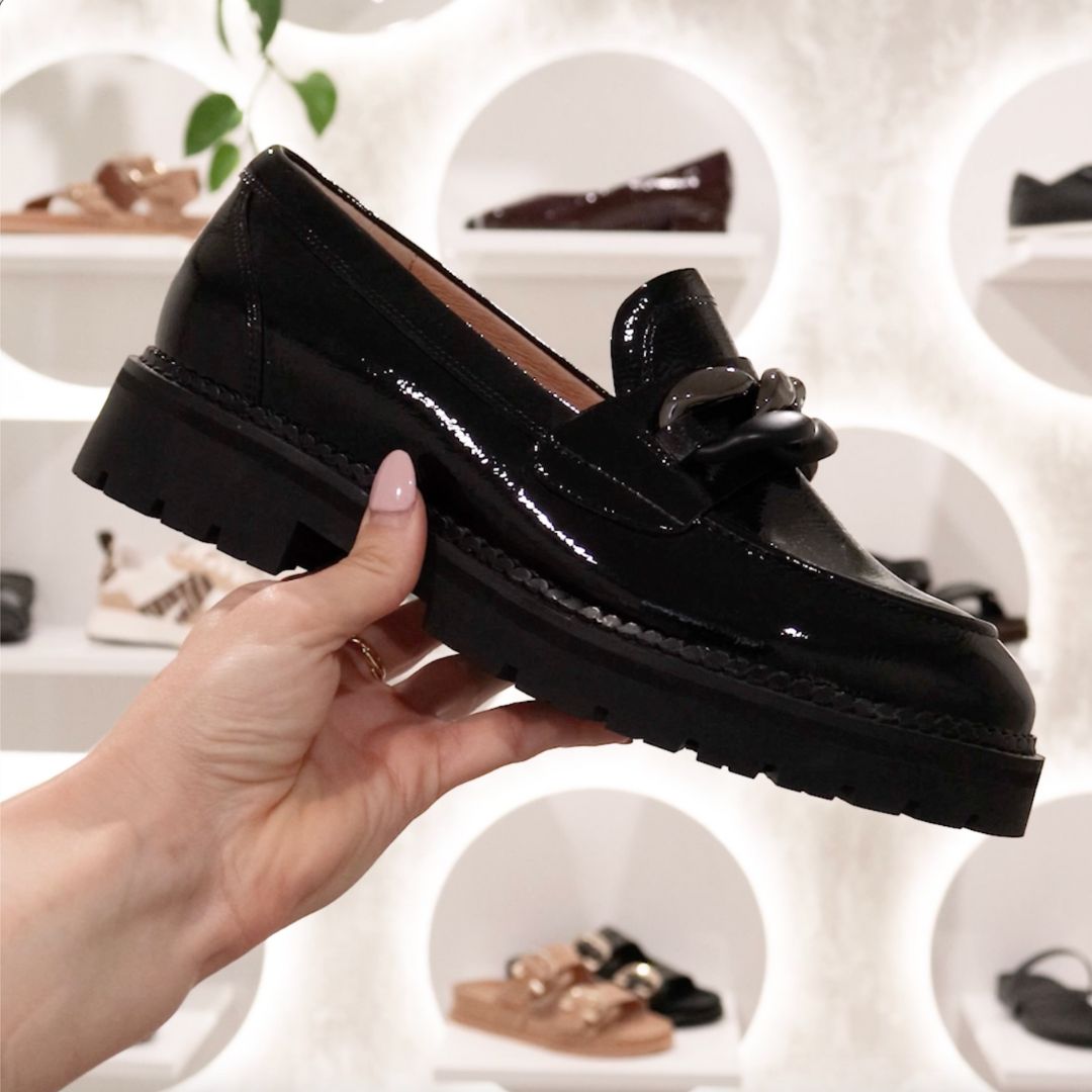Saint Black Patent Women's Dress Flat | FRANKIE4