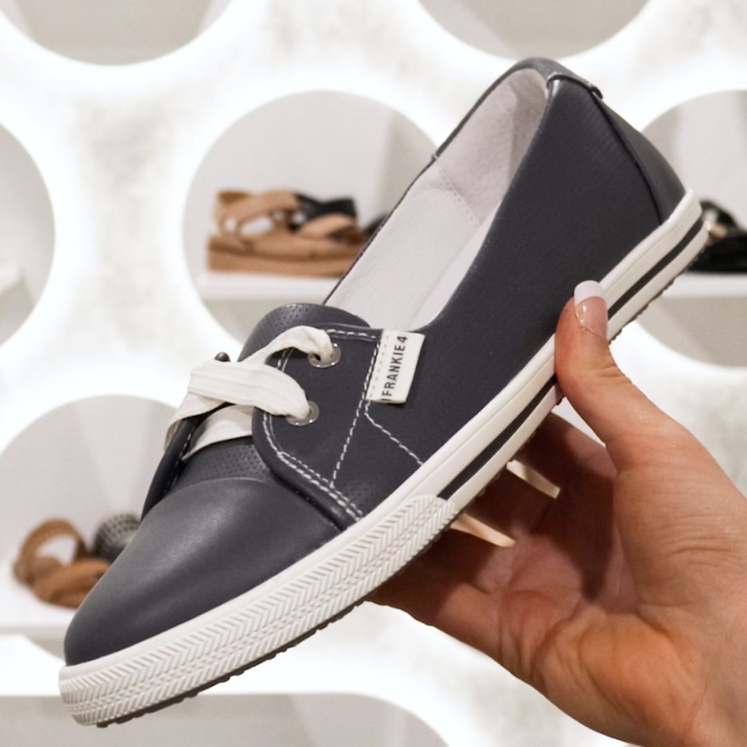 hannahページ Hannah III Denim Punched Women's Casual Flat | FRANKIE4