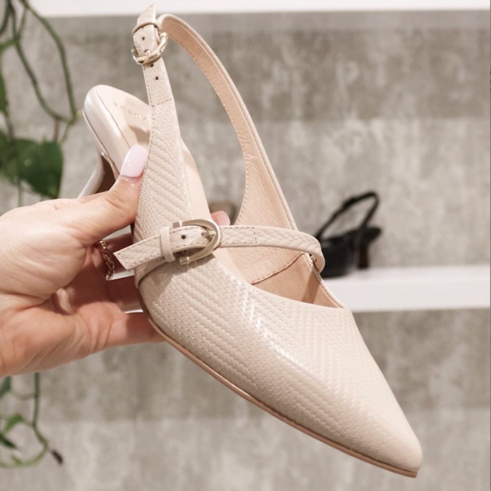 Coco Ecru Weave Emboss Women's Heel | FRANKIE4