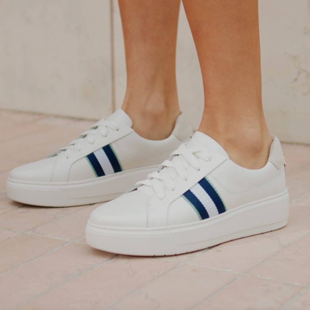 Riley White/Navy Women's Sneaker | FRANKIE4