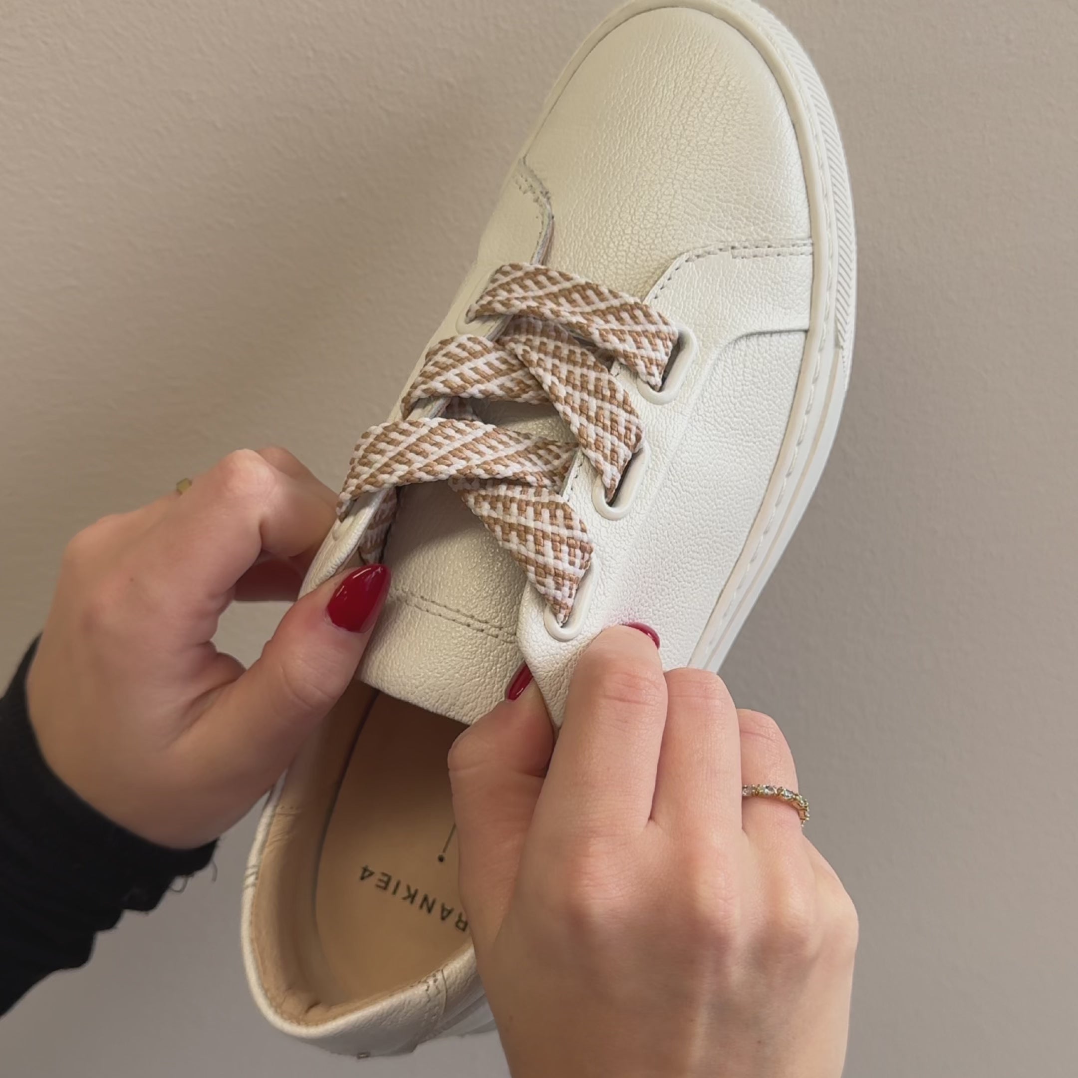 Mya White Tumbled Women's Sneaker | FRANKIE4
