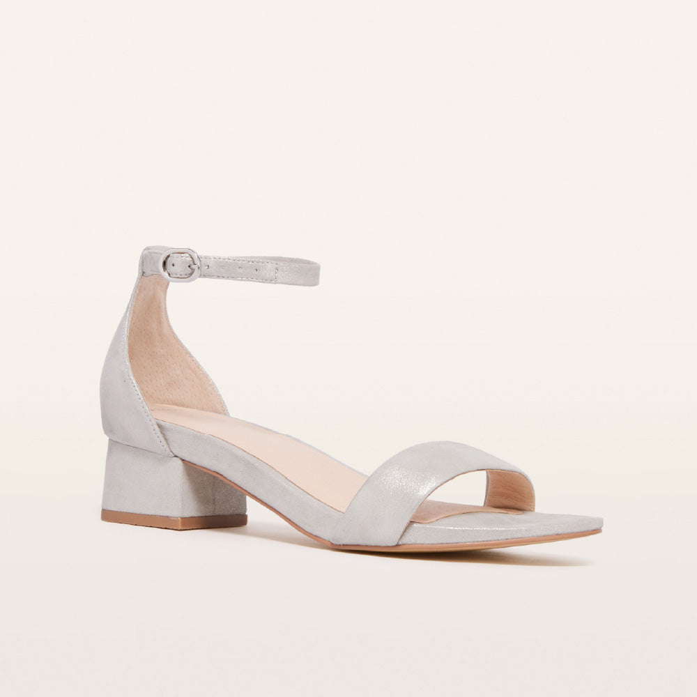 HAROI Women's Low Block Heels Ankle Strap Sandals Slingback Adju 並行輸入品 Harlo Charlotte - White Statement Pearl Block Heels | Wild Flora